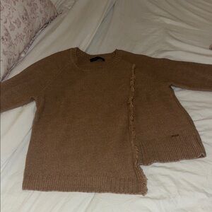 Ivanca Trump Knit Sweater with Ruffle Detail